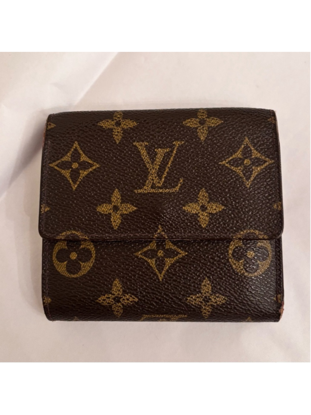 Louis Vuitton Authentic Vintage Brown and Gold Tri-fold Wallet Great Condition